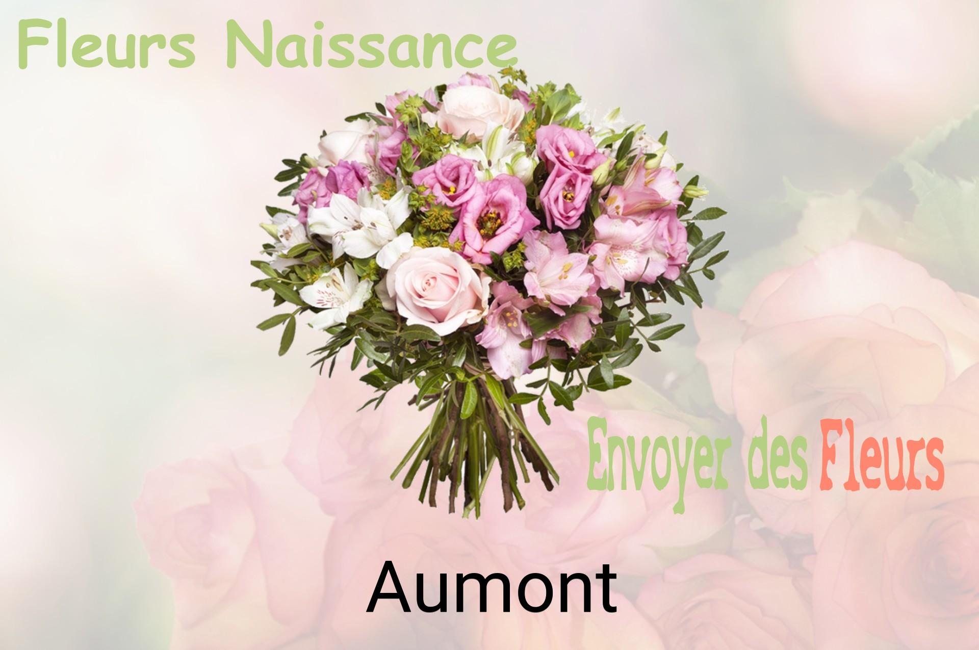 Bouquet de fleurs de naissance livré à Aumont